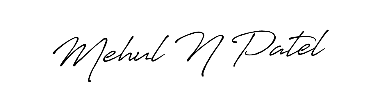 Also You can easily find your signature by using the search form. We will create Mehul N Patel name handwritten signature images for you free of cost using Antro_Vectra_Bolder sign style. Mehul N Patel signature style 7 images and pictures png
