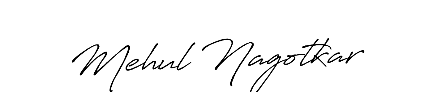 Also we have Mehul Nagotkar name is the best signature style. Create professional handwritten signature collection using Antro_Vectra_Bolder autograph style. Mehul Nagotkar signature style 7 images and pictures png