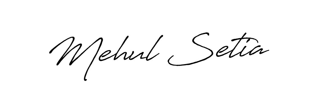 How to Draw Mehul Setia signature style? Antro_Vectra_Bolder is a latest design signature styles for name Mehul Setia. Mehul Setia signature style 7 images and pictures png