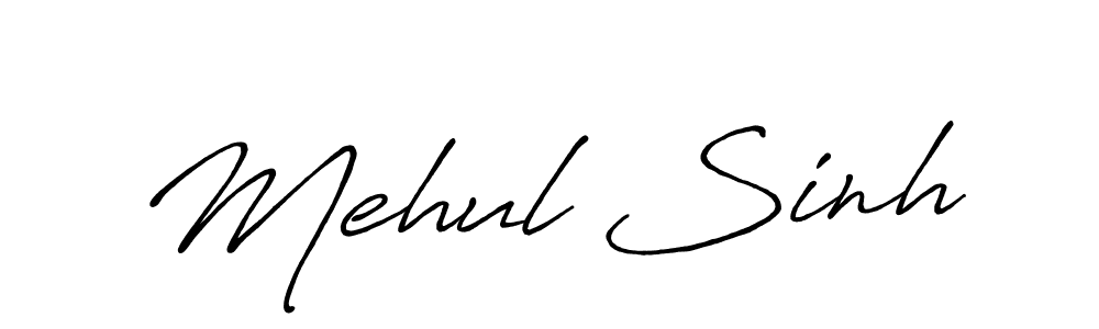 How to make Mehul Sinh name signature. Use Antro_Vectra_Bolder style for creating short signs online. This is the latest handwritten sign. Mehul Sinh signature style 7 images and pictures png