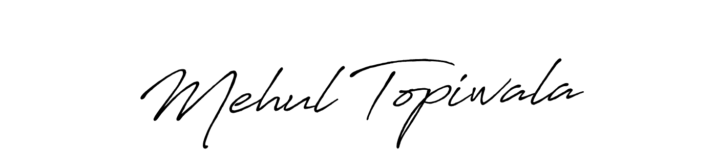 Use a signature maker to create a handwritten signature online. With this signature software, you can design (Antro_Vectra_Bolder) your own signature for name Mehul Topiwala. Mehul Topiwala signature style 7 images and pictures png