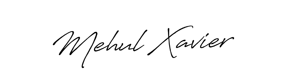 Use a signature maker to create a handwritten signature online. With this signature software, you can design (Antro_Vectra_Bolder) your own signature for name Mehul Xavier. Mehul Xavier signature style 7 images and pictures png