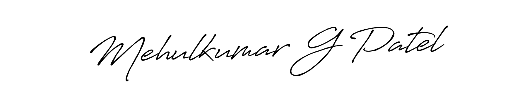 It looks lik you need a new signature style for name Mehulkumar G Patel. Design unique handwritten (Antro_Vectra_Bolder) signature with our free signature maker in just a few clicks. Mehulkumar G Patel signature style 7 images and pictures png