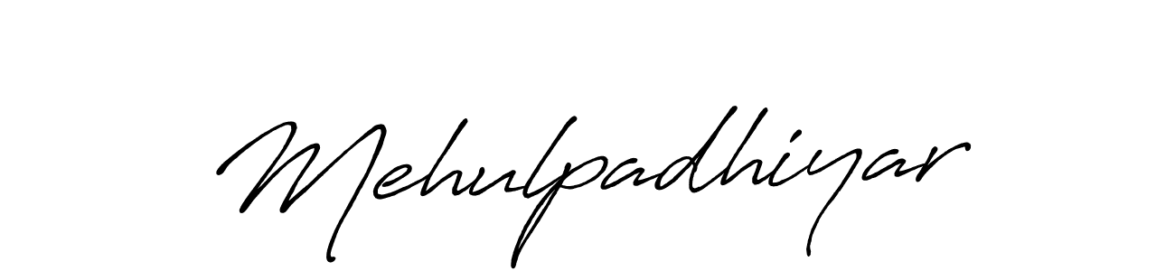 How to make Mehulpadhiyar name signature. Use Antro_Vectra_Bolder style for creating short signs online. This is the latest handwritten sign. Mehulpadhiyar signature style 7 images and pictures png