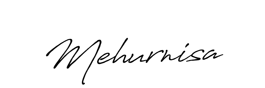 The best way (Antro_Vectra_Bolder) to make a short signature is to pick only two or three words in your name. The name Mehurnisa include a total of six letters. For converting this name. Mehurnisa signature style 7 images and pictures png