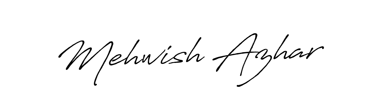It looks lik you need a new signature style for name Mehwish Azhar. Design unique handwritten (Antro_Vectra_Bolder) signature with our free signature maker in just a few clicks. Mehwish Azhar signature style 7 images and pictures png