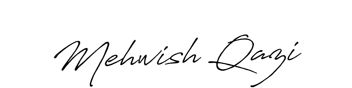 How to make Mehwish Qazi name signature. Use Antro_Vectra_Bolder style for creating short signs online. This is the latest handwritten sign. Mehwish Qazi signature style 7 images and pictures png