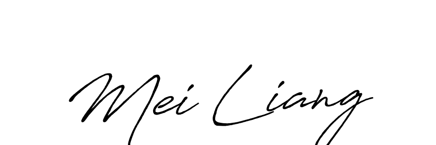 Create a beautiful signature design for name Mei Liang. With this signature (Antro_Vectra_Bolder) fonts, you can make a handwritten signature for free. Mei Liang signature style 7 images and pictures png