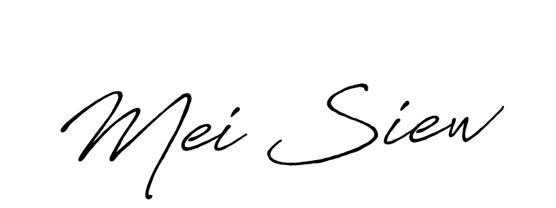 Also You can easily find your signature by using the search form. We will create Mei Siew name handwritten signature images for you free of cost using Antro_Vectra_Bolder sign style. Mei Siew signature style 7 images and pictures png