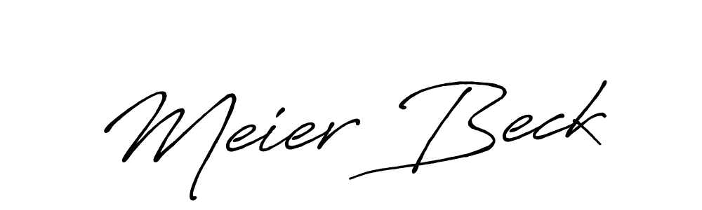 Use a signature maker to create a handwritten signature online. With this signature software, you can design (Antro_Vectra_Bolder) your own signature for name Meier Beck. Meier Beck signature style 7 images and pictures png