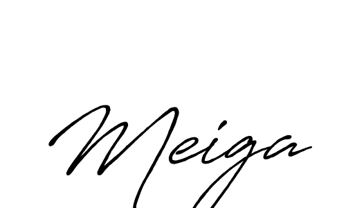 Use a signature maker to create a handwritten signature online. With this signature software, you can design (Antro_Vectra_Bolder) your own signature for name Meiga. Meiga signature style 7 images and pictures png