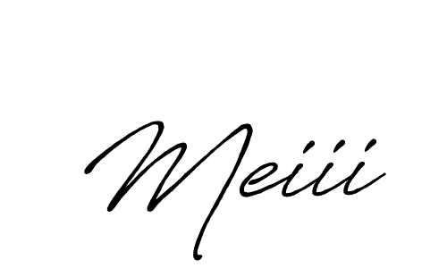 Make a beautiful signature design for name Meiii. With this signature (Antro_Vectra_Bolder) style, you can create a handwritten signature for free. Meiii signature style 7 images and pictures png