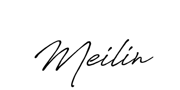 You should practise on your own different ways (Antro_Vectra_Bolder) to write your name (Meilin) in signature. don't let someone else do it for you. Meilin signature style 7 images and pictures png