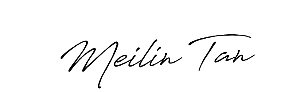 Use a signature maker to create a handwritten signature online. With this signature software, you can design (Antro_Vectra_Bolder) your own signature for name Meilin Tan. Meilin Tan signature style 7 images and pictures png