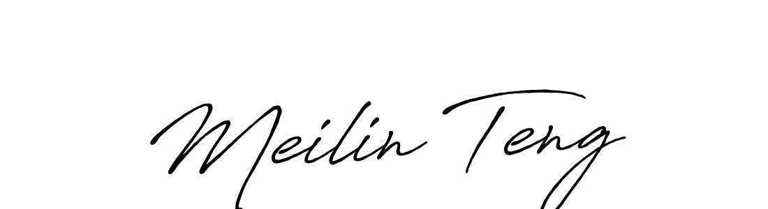 The best way (Antro_Vectra_Bolder) to make a short signature is to pick only two or three words in your name. The name Meilin Teng include a total of six letters. For converting this name. Meilin Teng signature style 7 images and pictures png
