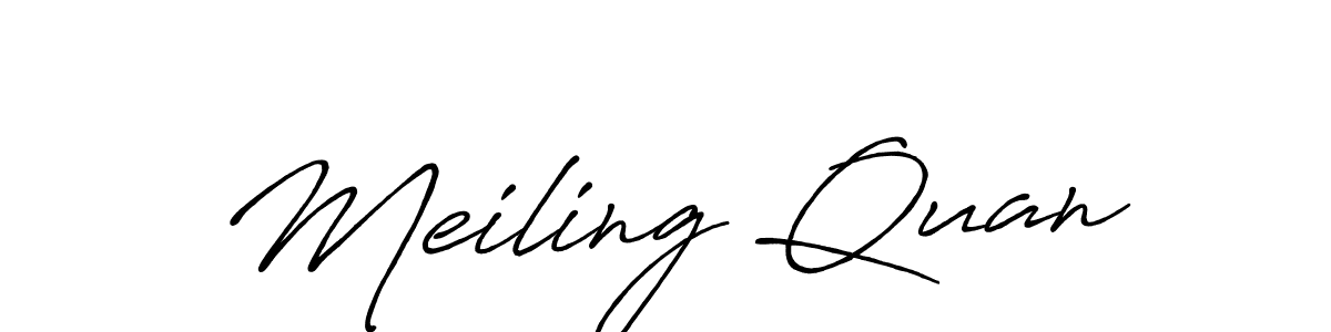 Design your own signature with our free online signature maker. With this signature software, you can create a handwritten (Antro_Vectra_Bolder) signature for name Meiling Quan. Meiling Quan signature style 7 images and pictures png