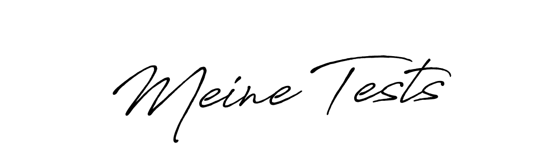 Make a beautiful signature design for name Meine Tests. With this signature (Antro_Vectra_Bolder) style, you can create a handwritten signature for free. Meine Tests signature style 7 images and pictures png
