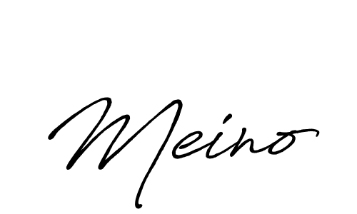 Use a signature maker to create a handwritten signature online. With this signature software, you can design (Antro_Vectra_Bolder) your own signature for name Meino. Meino signature style 7 images and pictures png