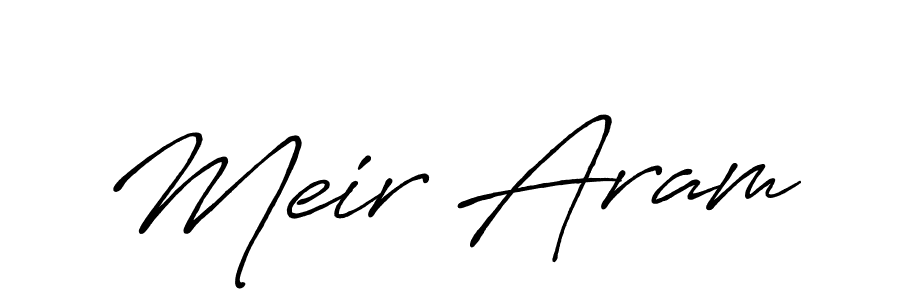 The best way (Antro_Vectra_Bolder) to make a short signature is to pick only two or three words in your name. The name Meir Aram include a total of six letters. For converting this name. Meir Aram signature style 7 images and pictures png