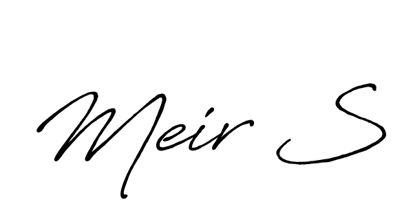 Design your own signature with our free online signature maker. With this signature software, you can create a handwritten (Antro_Vectra_Bolder) signature for name Meir S. Meir S signature style 7 images and pictures png