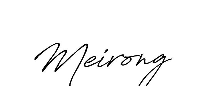 Also we have Meirong name is the best signature style. Create professional handwritten signature collection using Antro_Vectra_Bolder autograph style. Meirong signature style 7 images and pictures png