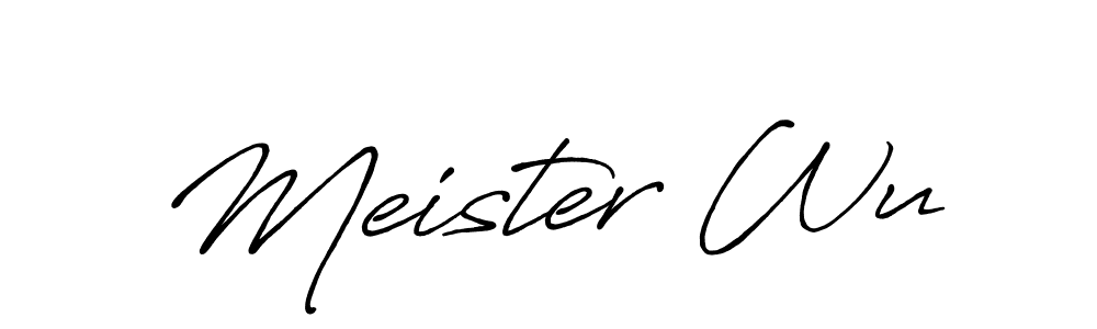 Design your own signature with our free online signature maker. With this signature software, you can create a handwritten (Antro_Vectra_Bolder) signature for name Meister Wu. Meister Wu signature style 7 images and pictures png