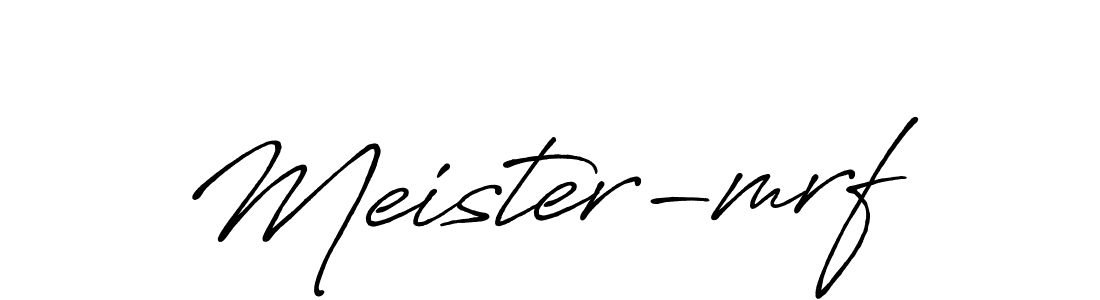 Use a signature maker to create a handwritten signature online. With this signature software, you can design (Antro_Vectra_Bolder) your own signature for name Meister-mrf. Meister-mrf signature style 7 images and pictures png