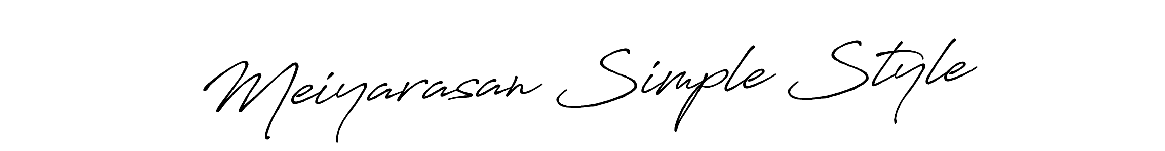 Use a signature maker to create a handwritten signature online. With this signature software, you can design (Antro_Vectra_Bolder) your own signature for name Meiyarasan Simple Style. Meiyarasan Simple Style signature style 7 images and pictures png