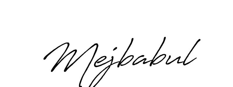 Mejbabul stylish signature style. Best Handwritten Sign (Antro_Vectra_Bolder) for my name. Handwritten Signature Collection Ideas for my name Mejbabul. Mejbabul signature style 7 images and pictures png