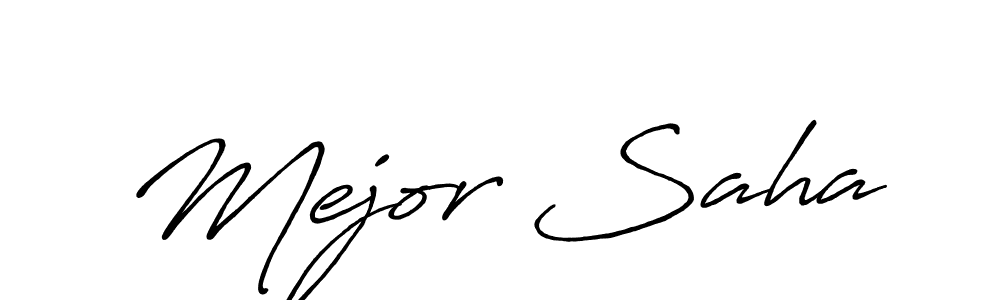 Mejor Saha stylish signature style. Best Handwritten Sign (Antro_Vectra_Bolder) for my name. Handwritten Signature Collection Ideas for my name Mejor Saha. Mejor Saha signature style 7 images and pictures png