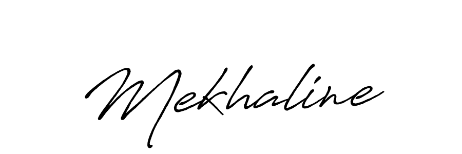 Mekhaline stylish signature style. Best Handwritten Sign (Antro_Vectra_Bolder) for my name. Handwritten Signature Collection Ideas for my name Mekhaline. Mekhaline signature style 7 images and pictures png