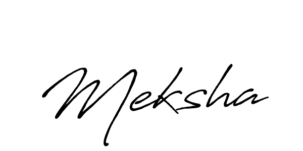 How to make Meksha name signature. Use Antro_Vectra_Bolder style for creating short signs online. This is the latest handwritten sign. Meksha signature style 7 images and pictures png
