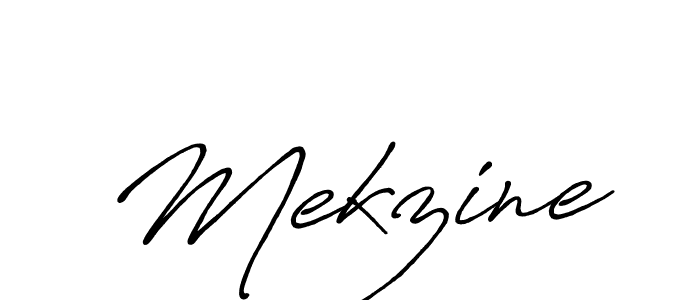 How to make Mekzine signature? Antro_Vectra_Bolder is a professional autograph style. Create handwritten signature for Mekzine name. Mekzine signature style 7 images and pictures png