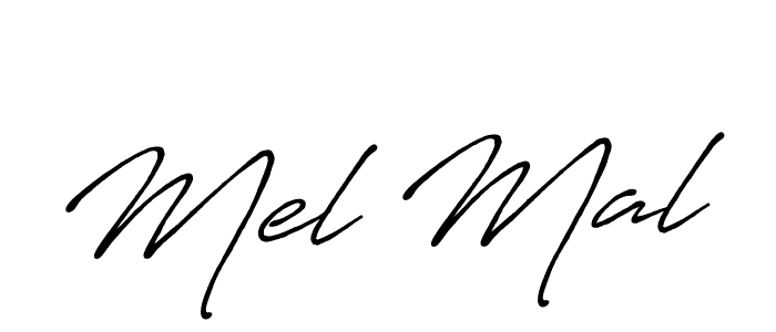 How to make Mel Mal signature? Antro_Vectra_Bolder is a professional autograph style. Create handwritten signature for Mel Mal name. Mel Mal signature style 7 images and pictures png