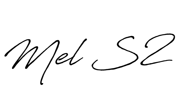 if you are searching for the best signature style for your name Mel S2. so please give up your signature search. here we have designed multiple signature styles  using Antro_Vectra_Bolder. Mel S2 signature style 7 images and pictures png