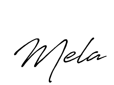 Mela stylish signature style. Best Handwritten Sign (Antro_Vectra_Bolder) for my name. Handwritten Signature Collection Ideas for my name Mela. Mela signature style 7 images and pictures png