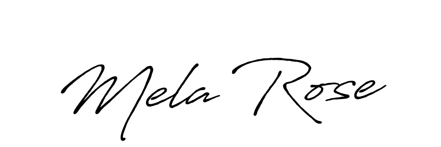 Create a beautiful signature design for name Mela Rose. With this signature (Antro_Vectra_Bolder) fonts, you can make a handwritten signature for free. Mela Rose signature style 7 images and pictures png