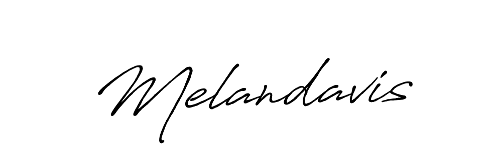 if you are searching for the best signature style for your name Melandavis. so please give up your signature search. here we have designed multiple signature styles  using Antro_Vectra_Bolder. Melandavis signature style 7 images and pictures png
