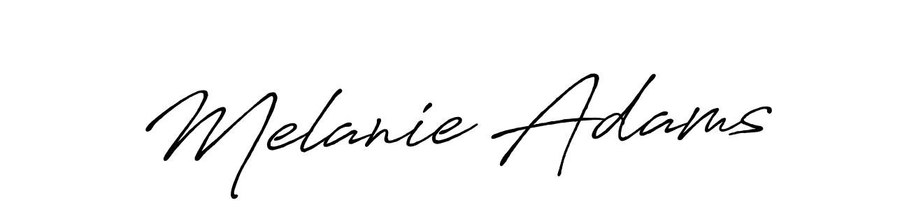 Create a beautiful signature design for name Melanie Adams. With this signature (Antro_Vectra_Bolder) fonts, you can make a handwritten signature for free. Melanie Adams signature style 7 images and pictures png