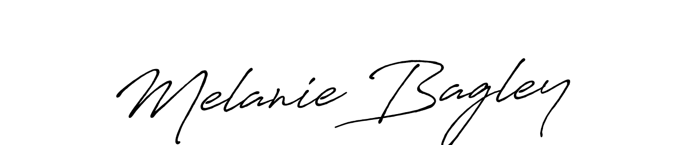 Melanie Bagley stylish signature style. Best Handwritten Sign (Antro_Vectra_Bolder) for my name. Handwritten Signature Collection Ideas for my name Melanie Bagley. Melanie Bagley signature style 7 images and pictures png