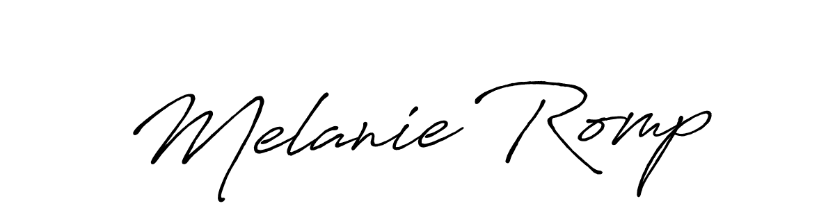 Make a beautiful signature design for name Melanie Romp. With this signature (Antro_Vectra_Bolder) style, you can create a handwritten signature for free. Melanie Romp signature style 7 images and pictures png