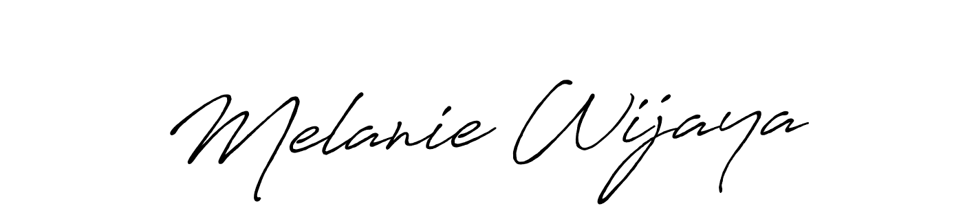 Design your own signature with our free online signature maker. With this signature software, you can create a handwritten (Antro_Vectra_Bolder) signature for name Melanie Wijaya. Melanie Wijaya signature style 7 images and pictures png