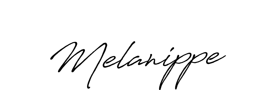 Use a signature maker to create a handwritten signature online. With this signature software, you can design (Antro_Vectra_Bolder) your own signature for name Melanippe. Melanippe signature style 7 images and pictures png