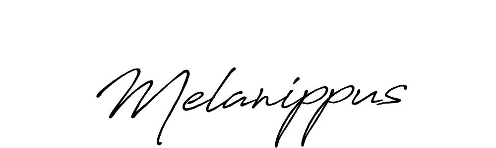 Use a signature maker to create a handwritten signature online. With this signature software, you can design (Antro_Vectra_Bolder) your own signature for name Melanippus. Melanippus signature style 7 images and pictures png