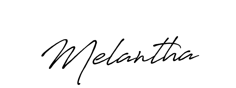Make a beautiful signature design for name Melantha. With this signature (Antro_Vectra_Bolder) style, you can create a handwritten signature for free. Melantha signature style 7 images and pictures png