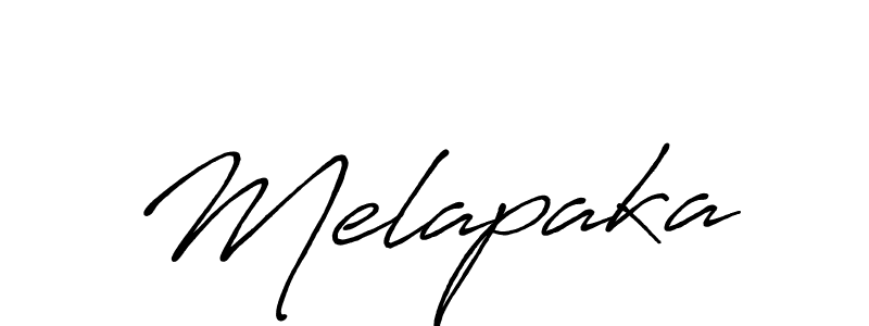 The best way (Antro_Vectra_Bolder) to make a short signature is to pick only two or three words in your name. The name Melapaka include a total of six letters. For converting this name. Melapaka signature style 7 images and pictures png