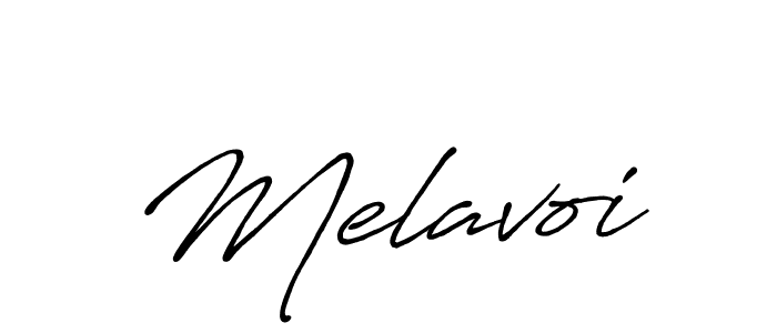 Melavoi stylish signature style. Best Handwritten Sign (Antro_Vectra_Bolder) for my name. Handwritten Signature Collection Ideas for my name Melavoi. Melavoi signature style 7 images and pictures png