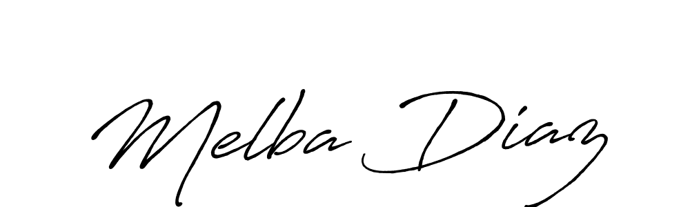 Antro_Vectra_Bolder is a professional signature style that is perfect for those who want to add a touch of class to their signature. It is also a great choice for those who want to make their signature more unique. Get Melba Diaz name to fancy signature for free. Melba Diaz signature style 7 images and pictures png