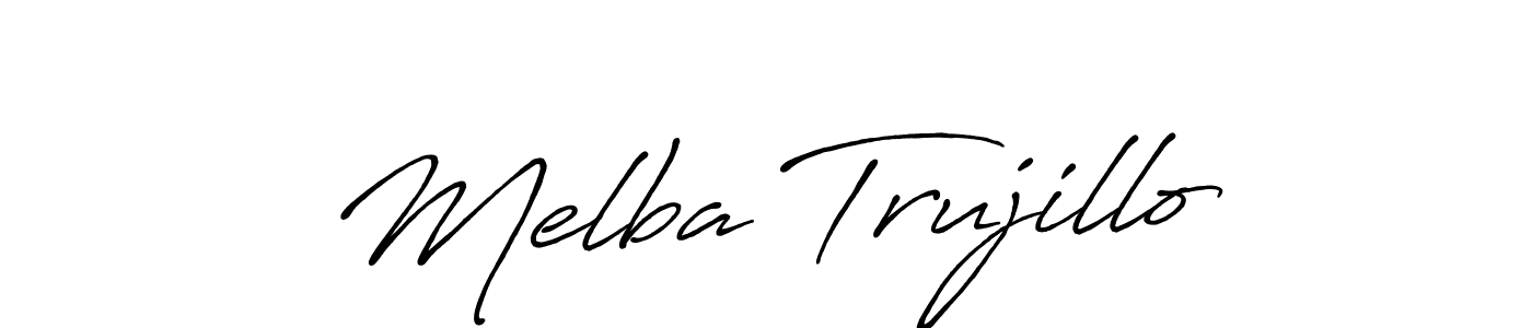 Design your own signature with our free online signature maker. With this signature software, you can create a handwritten (Antro_Vectra_Bolder) signature for name Melba Trujillo. Melba Trujillo signature style 7 images and pictures png