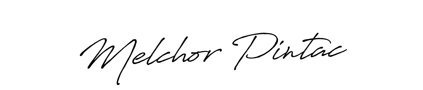 How to make Melchor Pintac signature? Antro_Vectra_Bolder is a professional autograph style. Create handwritten signature for Melchor Pintac name. Melchor Pintac signature style 7 images and pictures png